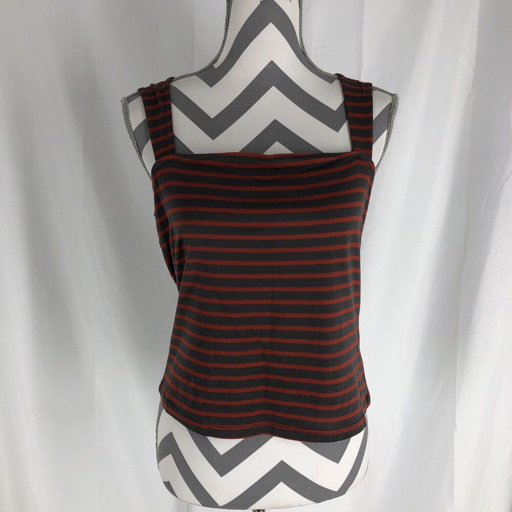 Articles Of Society Stripe Square Neck Tank Top Medium